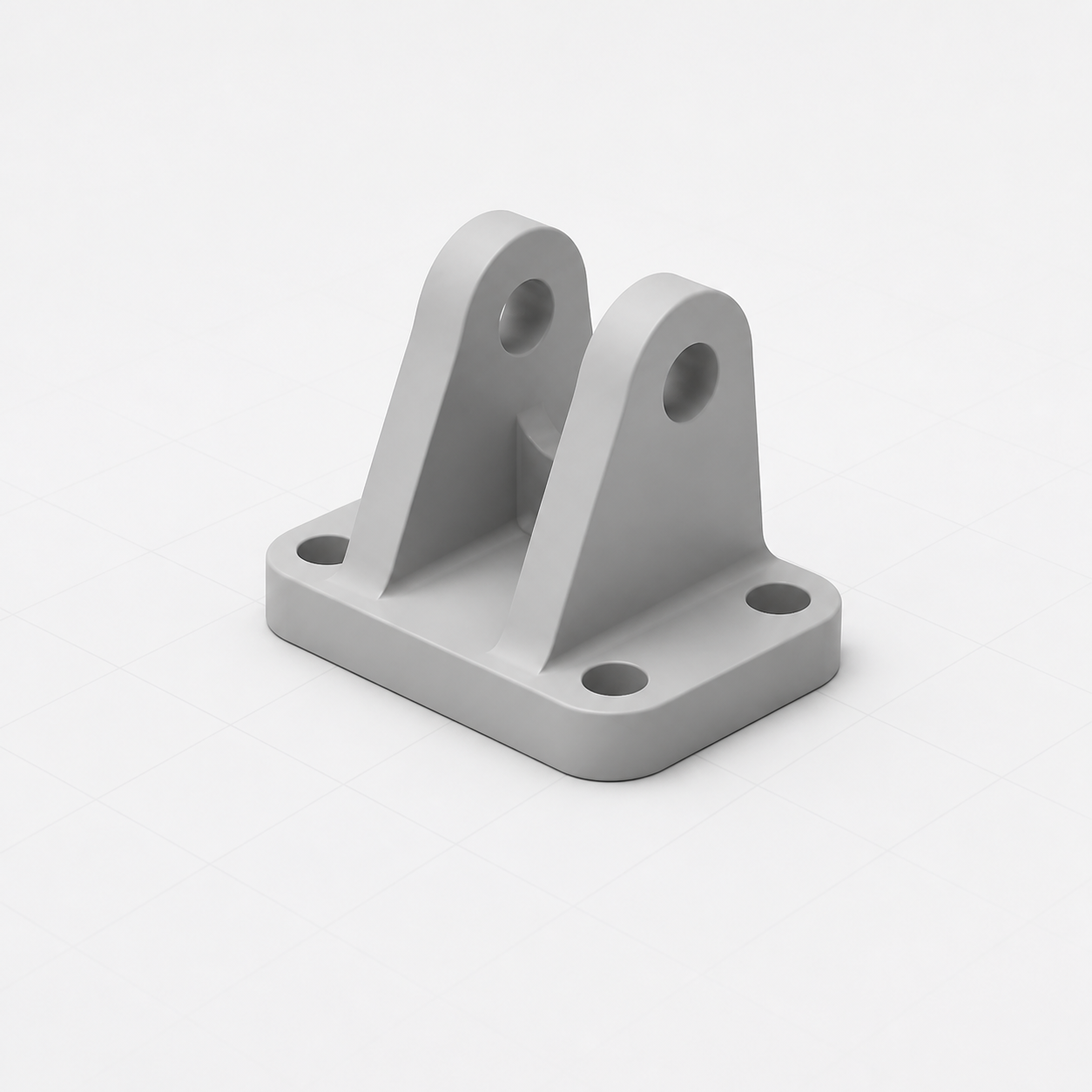 Soporte funcional impreso en 3D sobre una mesa de trabajo